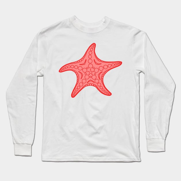 Starfish (red) Long Sleeve T-Shirt by calenbundalas